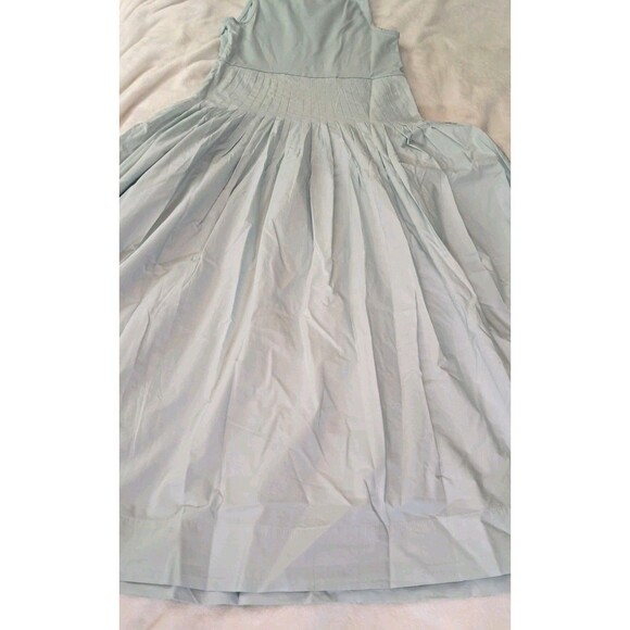 J.Crew Pintuck Mixy Dress Midi Edgewater Blue CK707 TINY MARK Size M NWT - Picture 8 of 12